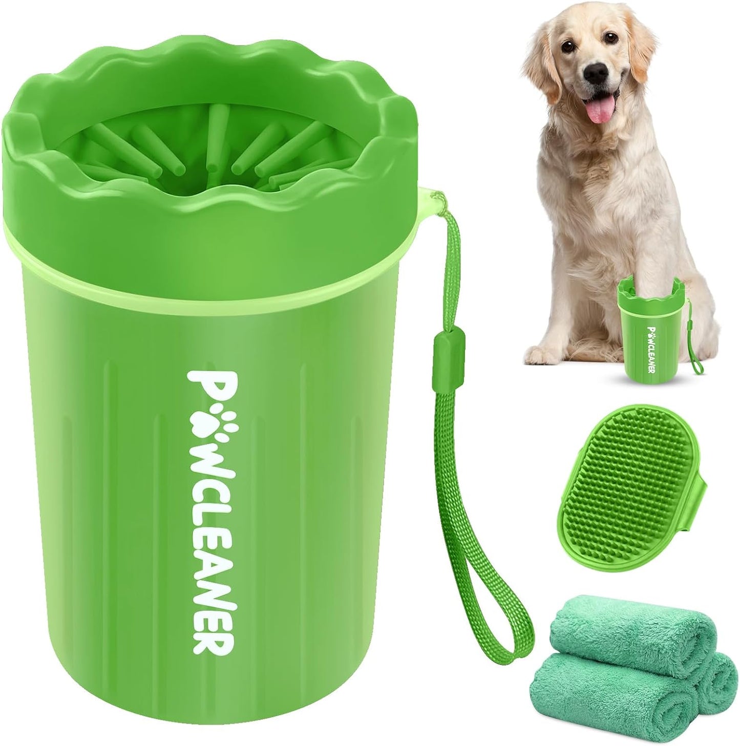 Dog Paw Cleaner, Washer, Buddy Muddy Pet Foot Cleaner for Small Medium Large Breed Dogs/Cats (With 3 Absorbent Towel)