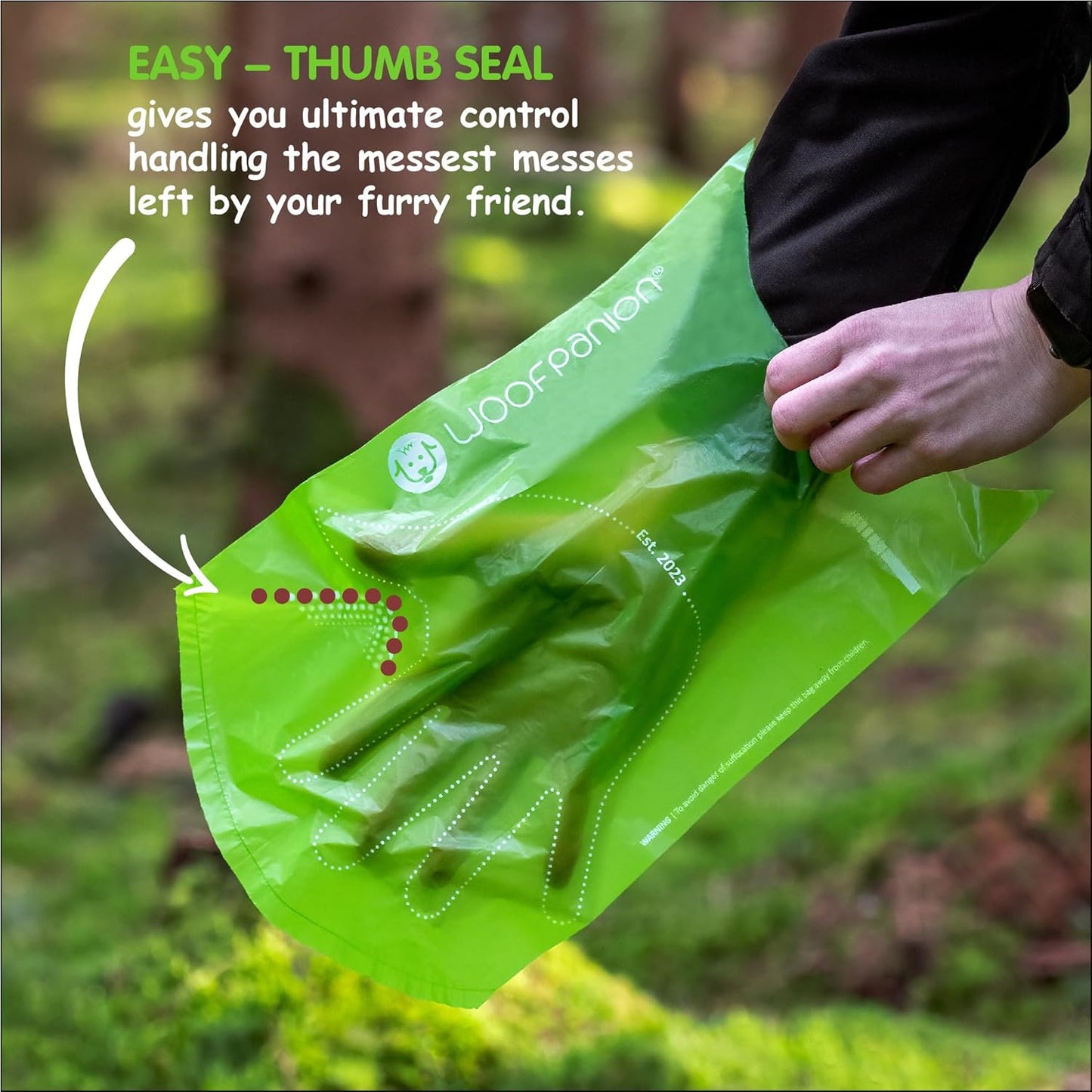 Home Compostable Dog Poop Bags Rolls | 45 Pack | Leakproof, Tear Resistant & Thick Dog Waste Bags Biodegradable | 15 Biodegradable Poop Bags for Dogs per Roll | 3 Eco Friendly Dog Poop Bags Rolls