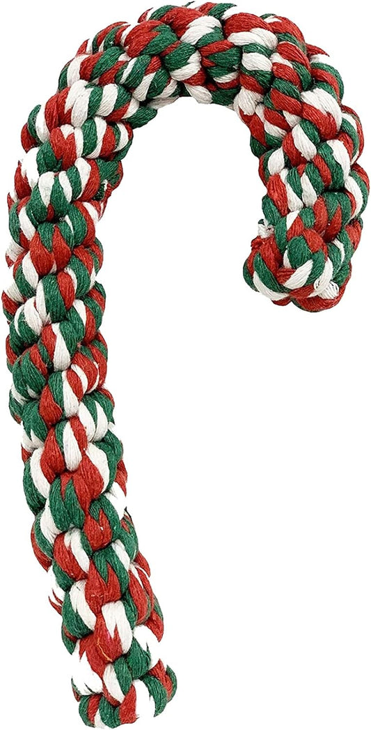 Candy Cane Rope Christmas Dog Toy (Large)- Thick Big Chew 