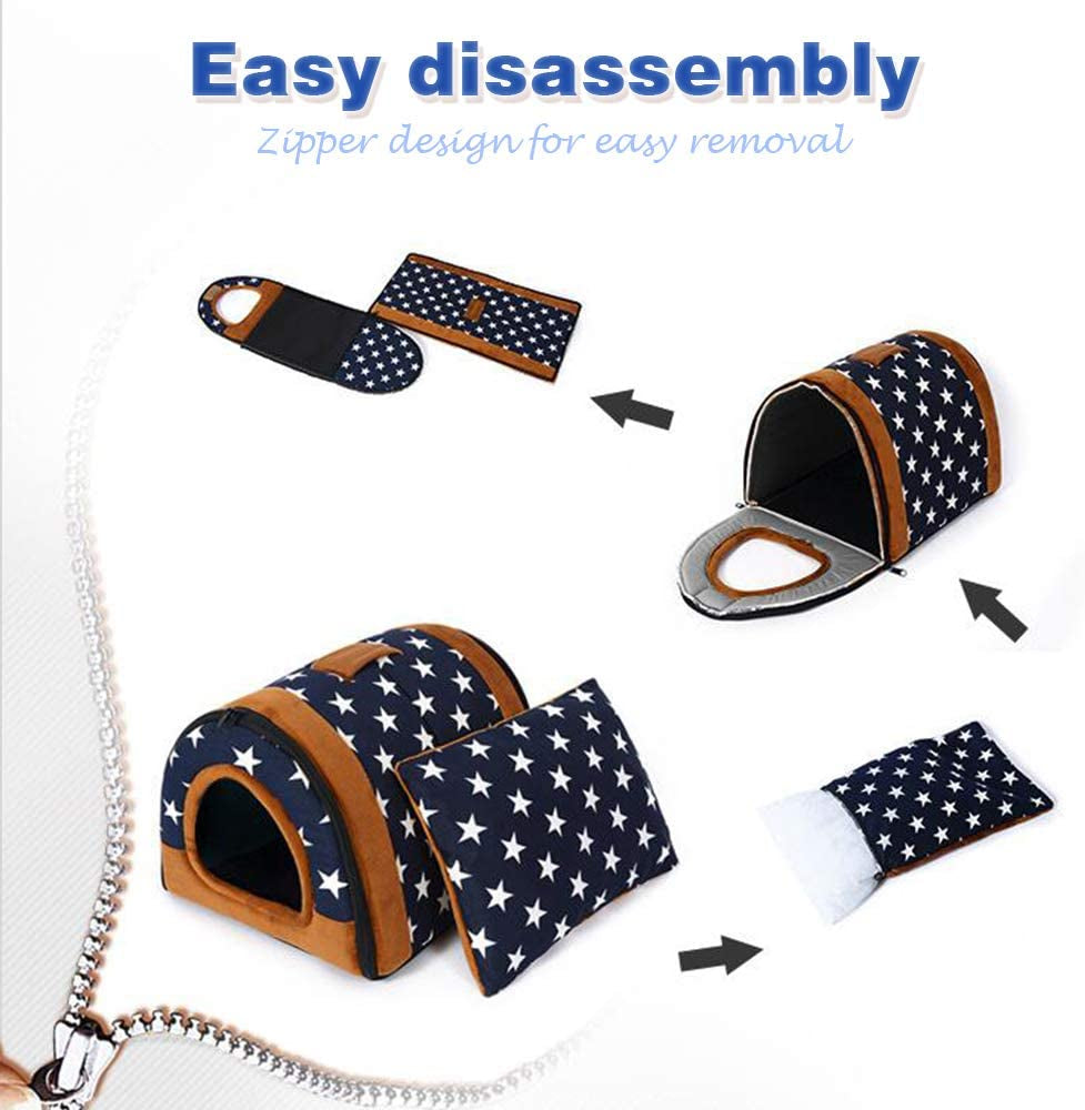 Tent Beds with Removable Cushion & Anti-Slip Bottom (Stripe)