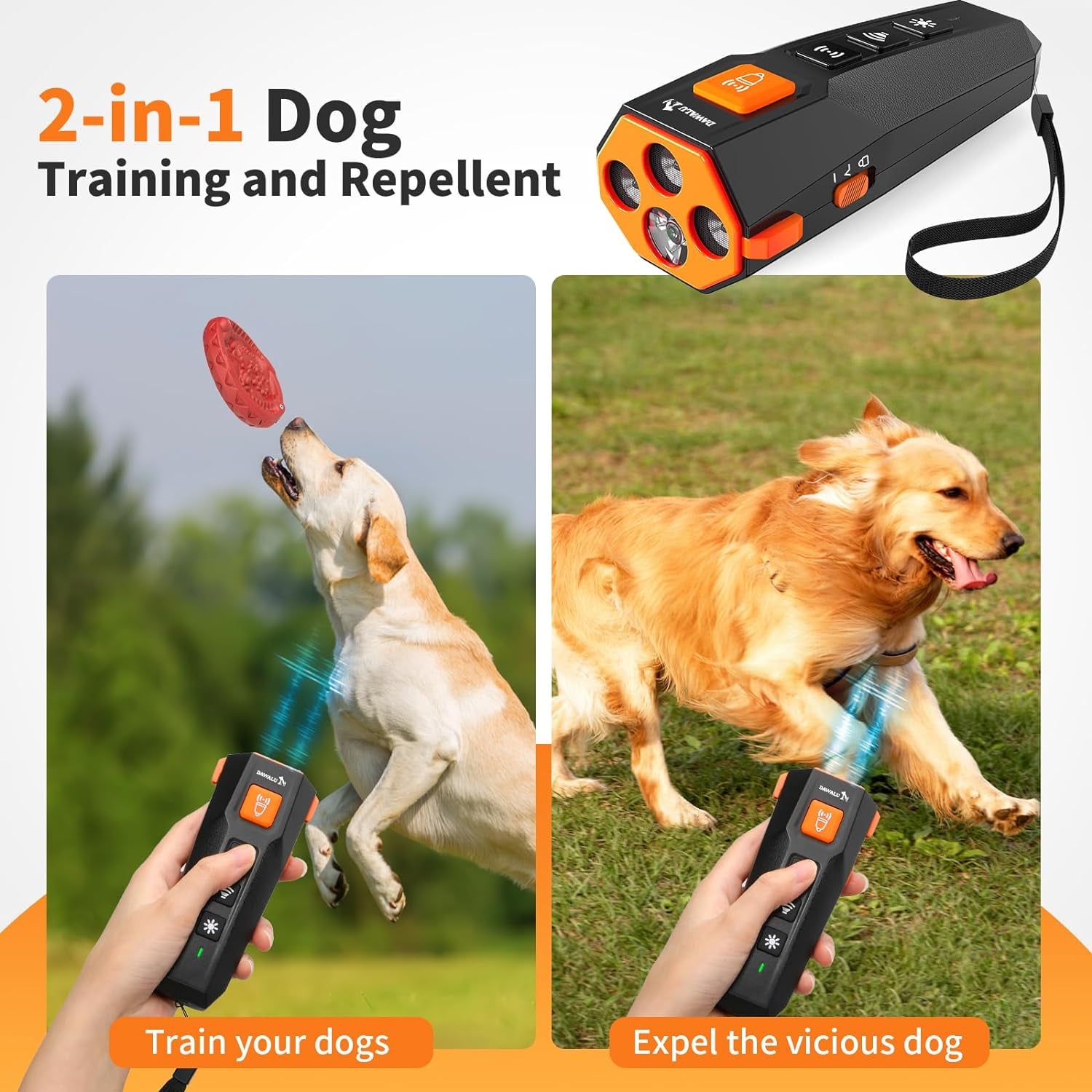 Anti Barking Device Most Effective Dog Bark Deterrent Training Tool, Dog Whistle to Stop Barking, Barking Silencer, Rechargeable