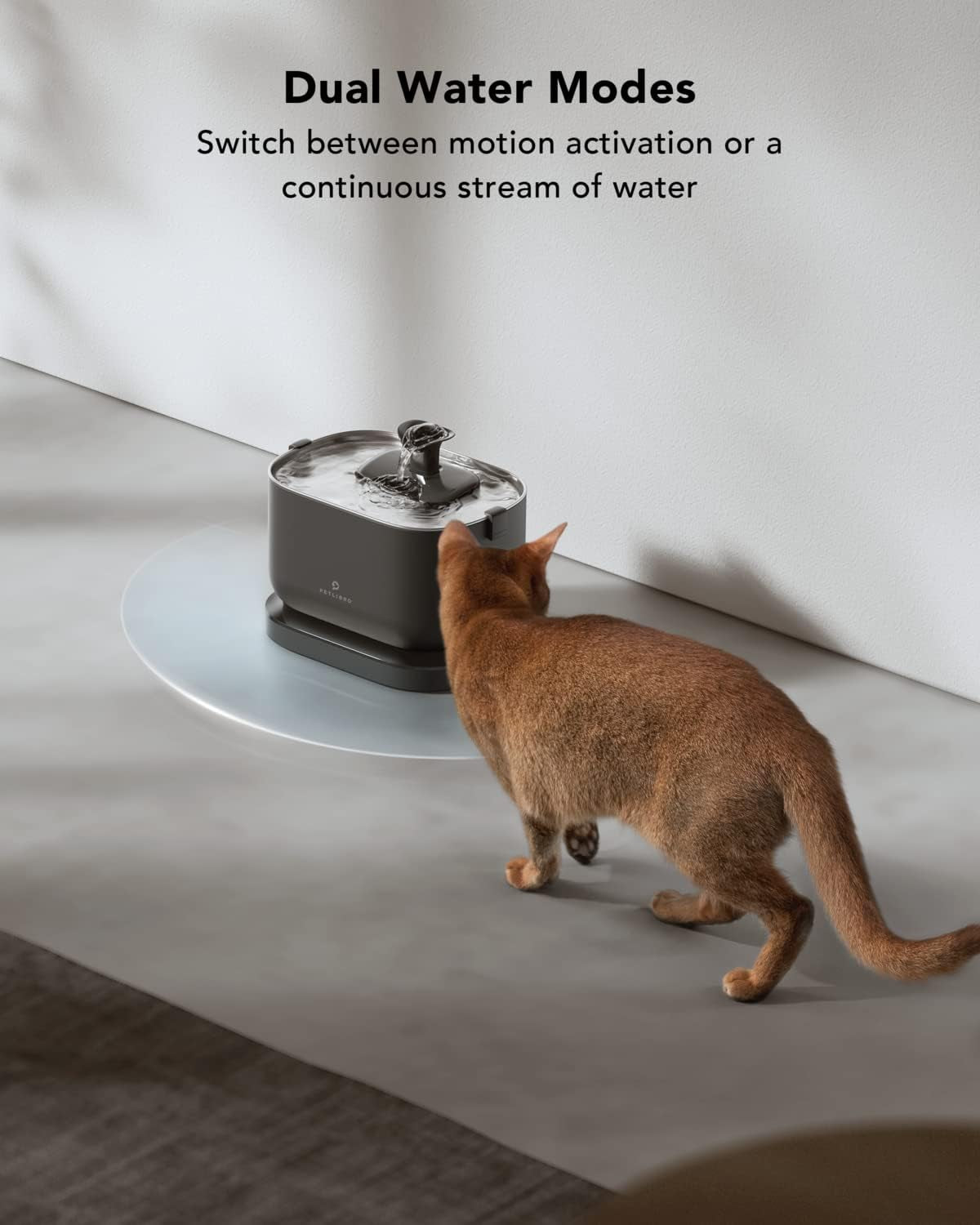 Cat Water Fountain, Wireless Pet Fountain Battery Operated, 2.5L/84Oz Dockstream Automatic Dog Water Dispenser for Drinking with Quiet Pump inside Stainless Steel Tray Easy Clean Bpa-Free