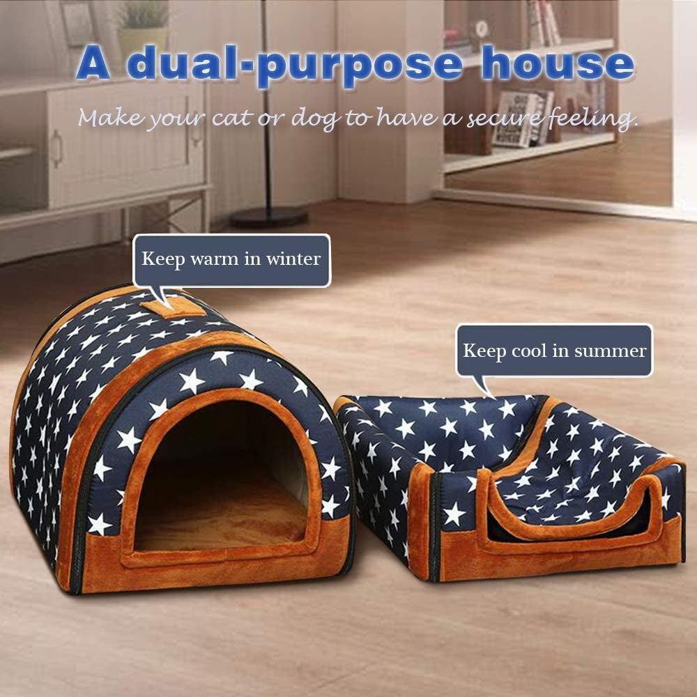 Tent Beds with Removable Cushion & Anti-Slip Bottom (Stripe)