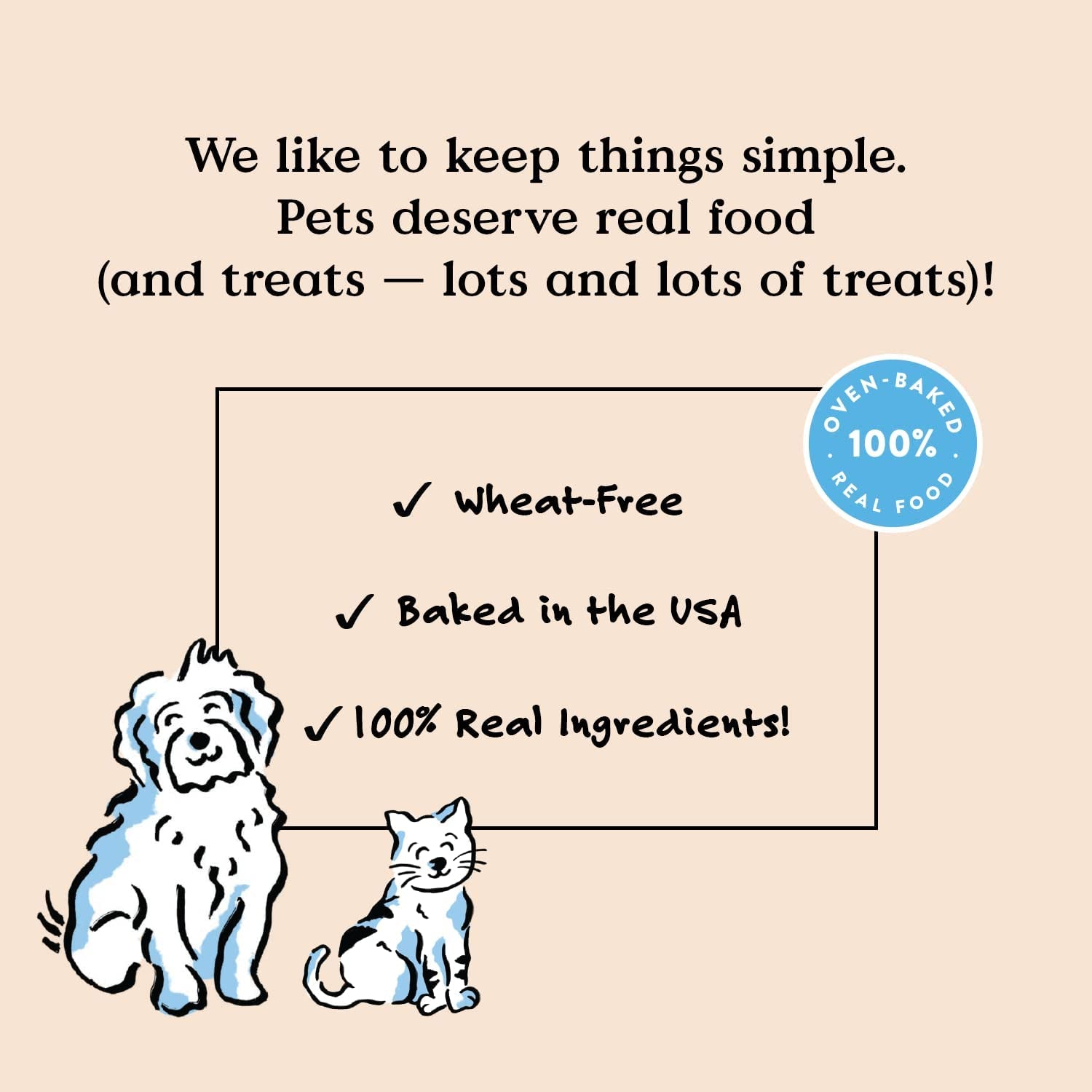 Fireside Apple Pie Treats for Dogs, Wheat-Free Everyday Dog Treats, Made with Real Ingredients, Baked in the USA, All-Natural Soft & Chewy Cookies, Apples, Cheese & Cinnamon, 6 Oz