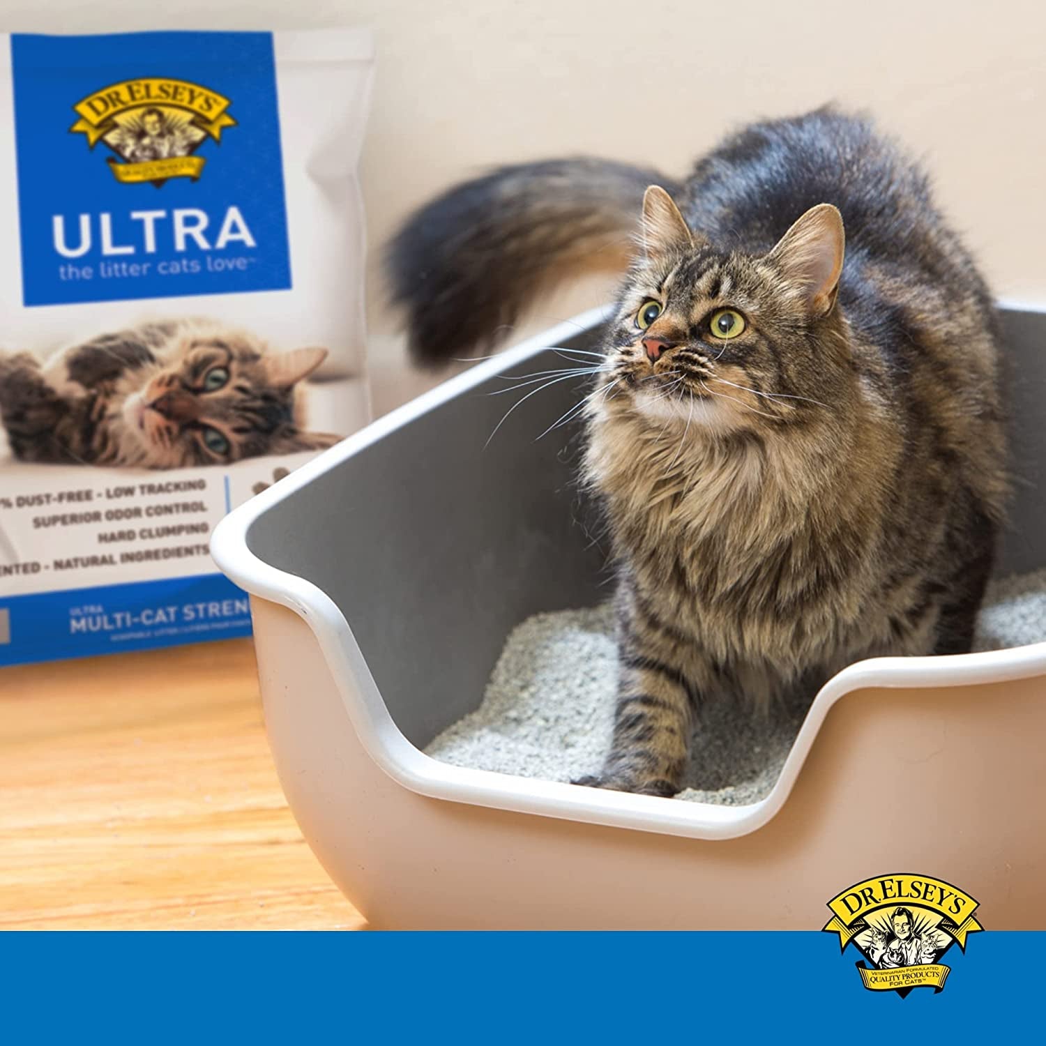 Premium Clumping Cat Litter - Ultra - 99.9% Dust-Free, Low Tracking, Hard Clumping, Superior Odor Control, Unscented & Natural Ingredients