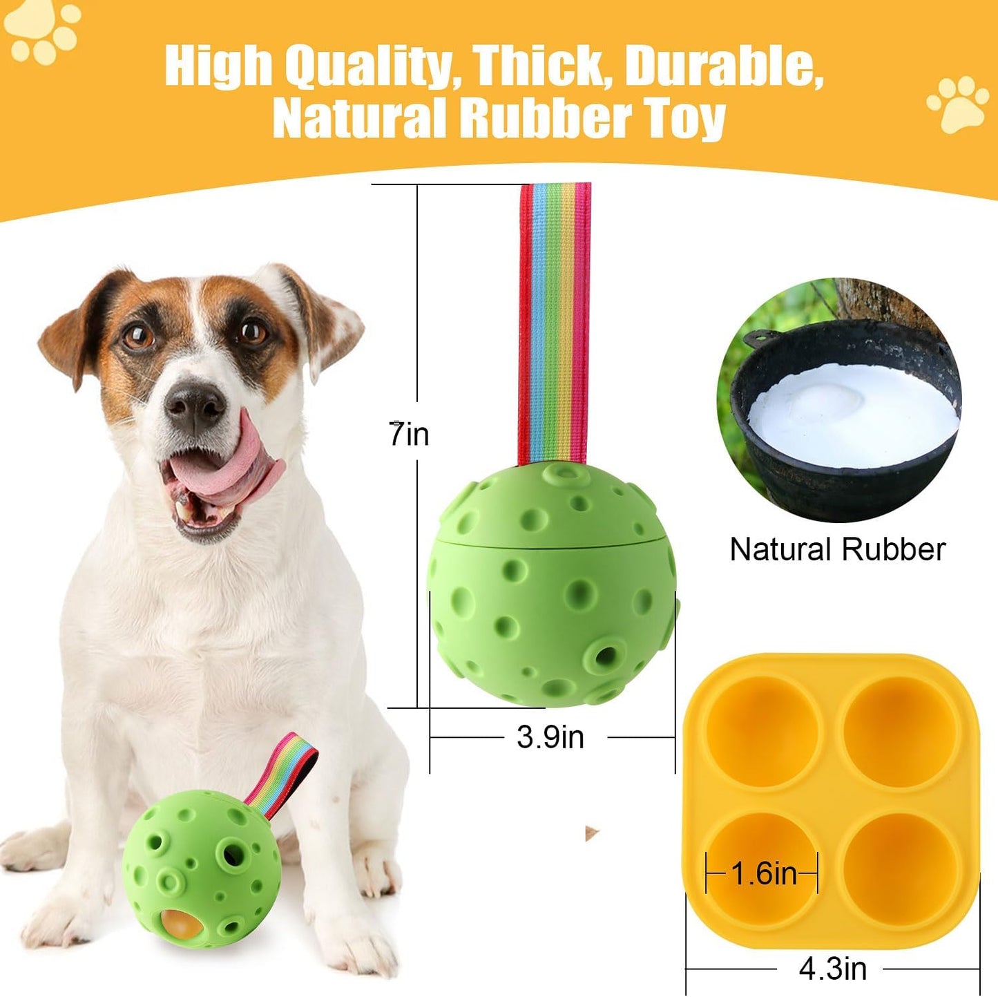 Dog Toys, Frozen Treat Dispensing Dog Toy to Keep Them Busy, Dog Chew Toy for Refillable Homemade Freezable Food Reduces Anxiety, Easy Clean Interactive Dog Puzzle Toy with Silicone Tray Mold (Green)