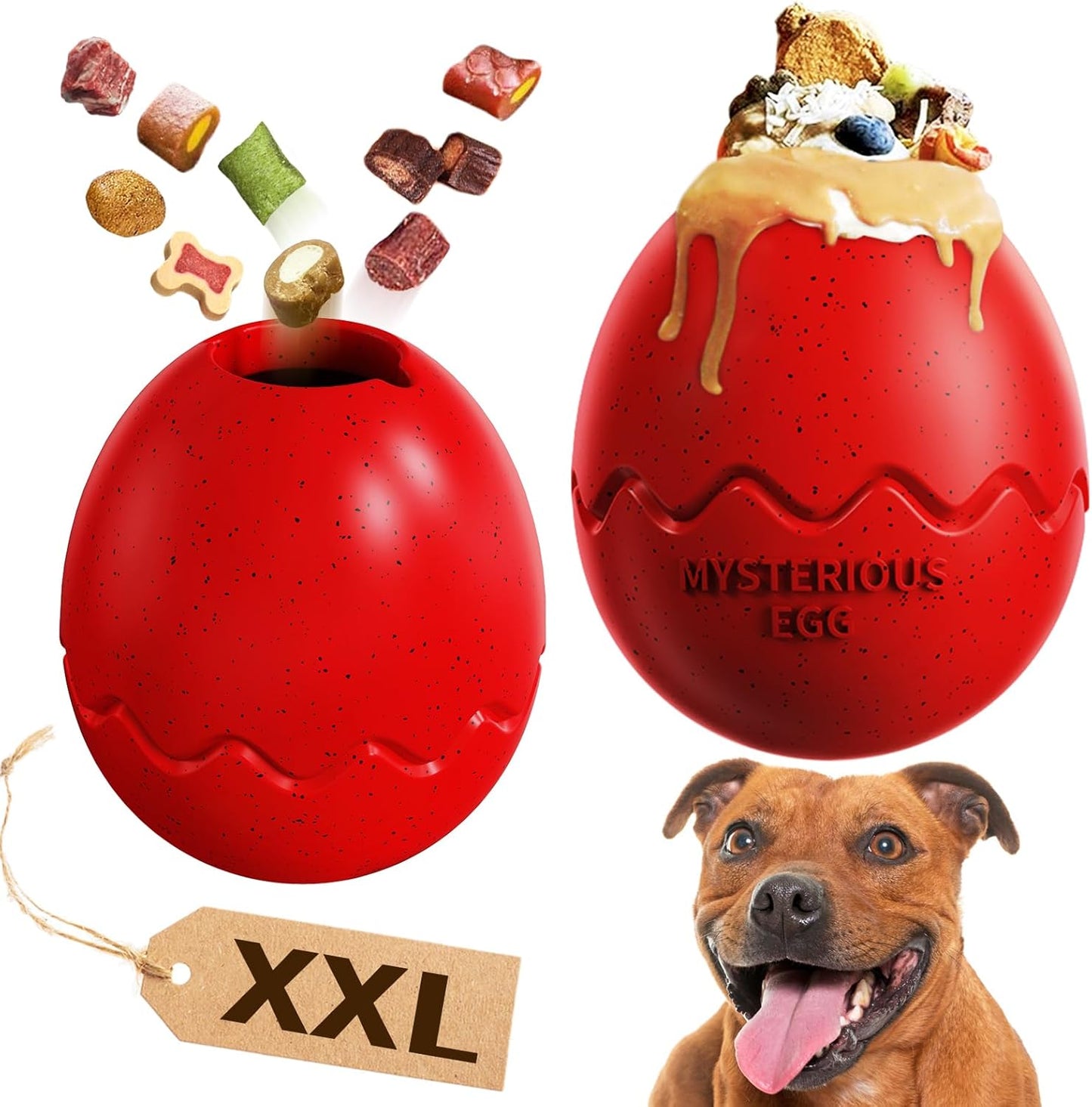 Classic Dog Stuffable Toy for Extra Larger Aggressive Chewers Indestructible Tough Wet Food Cups Treat Slow Dispensing Interactive Puppy Freezable Toys Teeth Toothbrush Chew Medium Dogs XL Breed