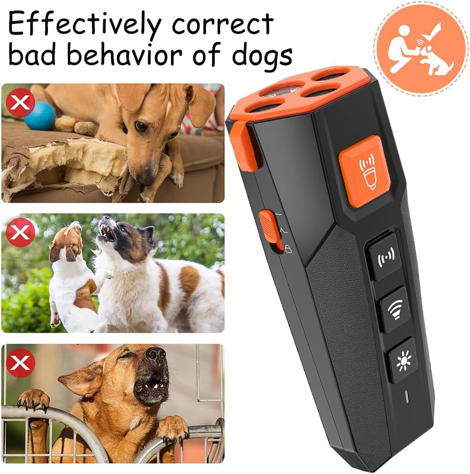 Anti Barking Device Most Effective Dog Bark Deterrent Training Tool, Dog Whistle to Stop Barking, Barking Silencer, Rechargeable