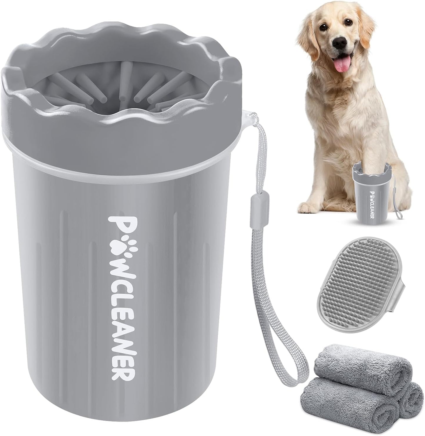 Dog Paw Cleaner, Washer, Buddy Muddy Pet Foot Cleaner for Small Medium Large Breed Dogs/Cats (With 3 Absorbent Towel)