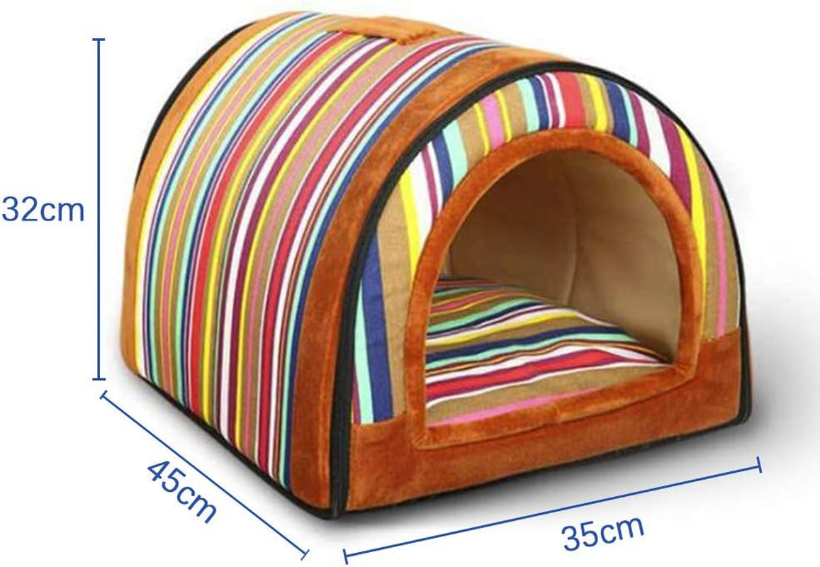 Tent Beds with Removable Cushion & Anti-Slip Bottom (Stripe)