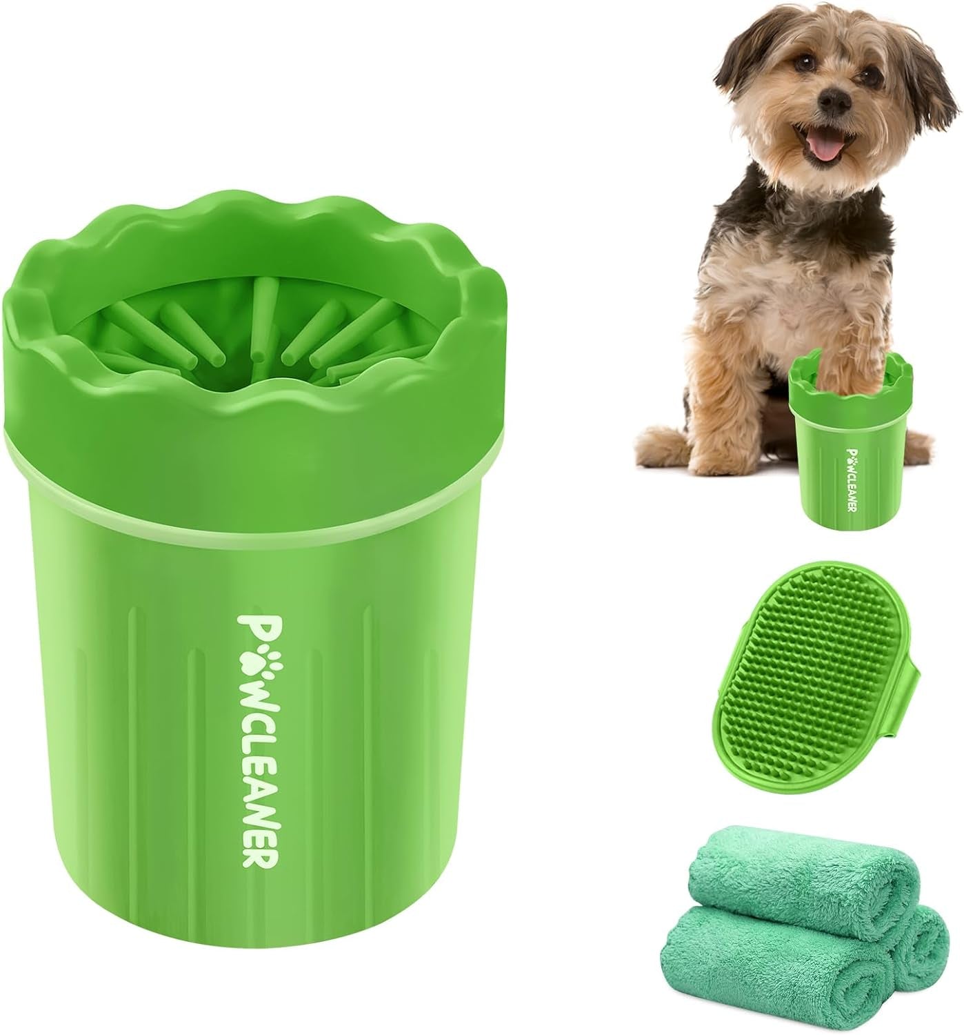 Dog Paw Cleaner, Washer, Buddy Muddy Pet Foot Cleaner for Small Medium Large Breed Dogs/Cats (With 3 Absorbent Towel)