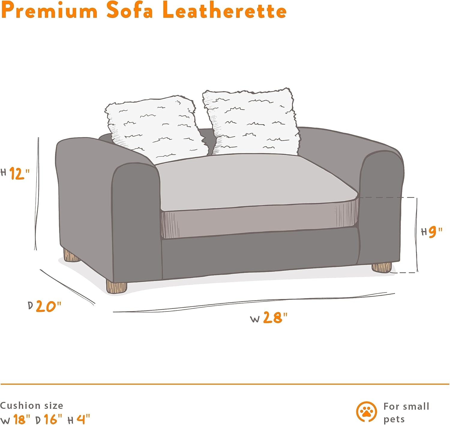 Premium Leatherette Pet Sofa