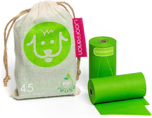 Home Compostable Dog Poop Bags Rolls | 45 Pack | Leakproof, Tear Resistant & Thick Dog Waste Bags Biodegradable | 15 Biodegradable Poop Bags for Dogs per Roll | 3 Eco Friendly Dog Poop Bags Rolls