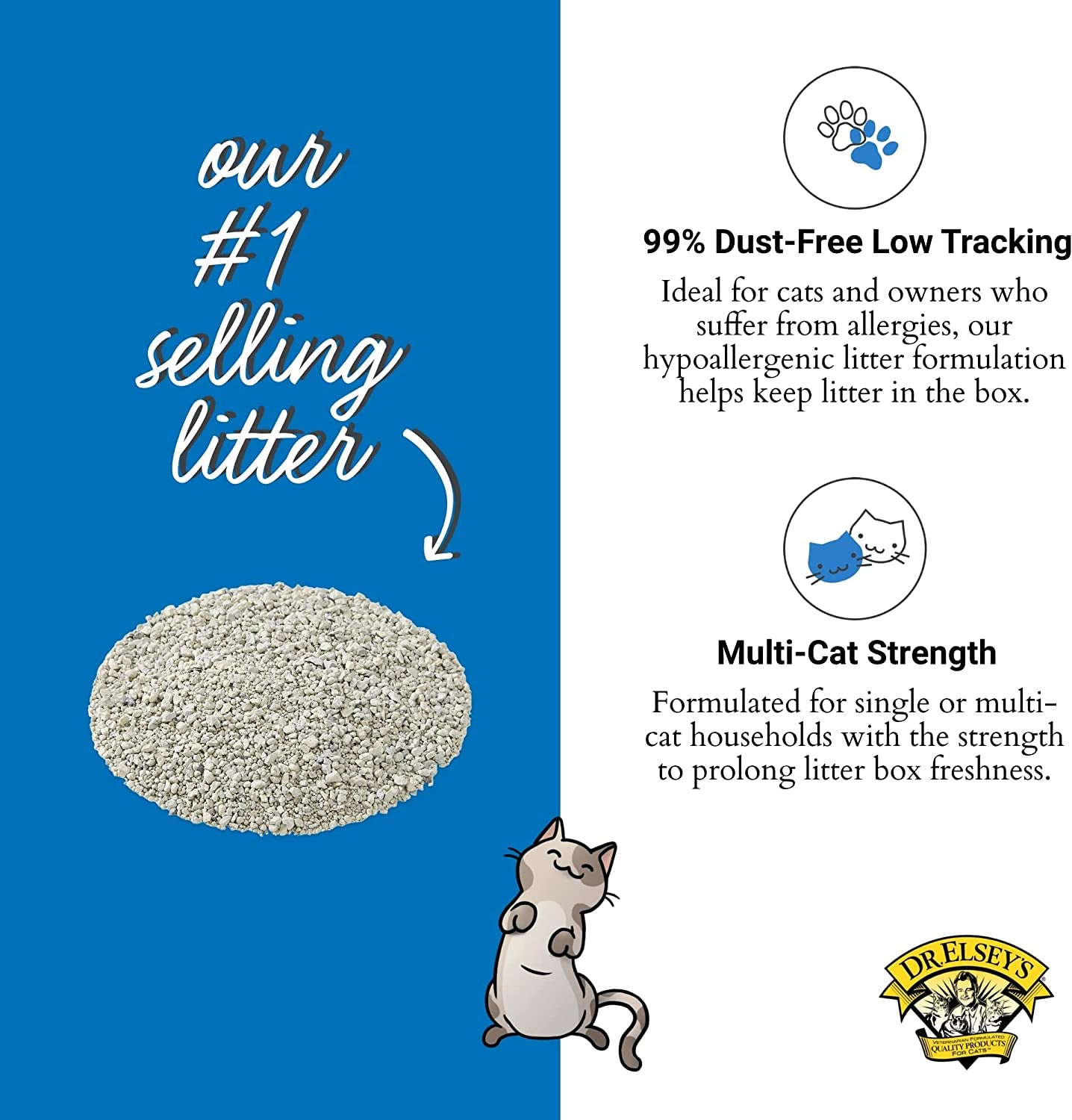 Premium Clumping Cat Litter - Ultra - 99.9% Dust-Free, Low Tracking, Hard Clumping, Superior Odor Control, Unscented & Natural Ingredients