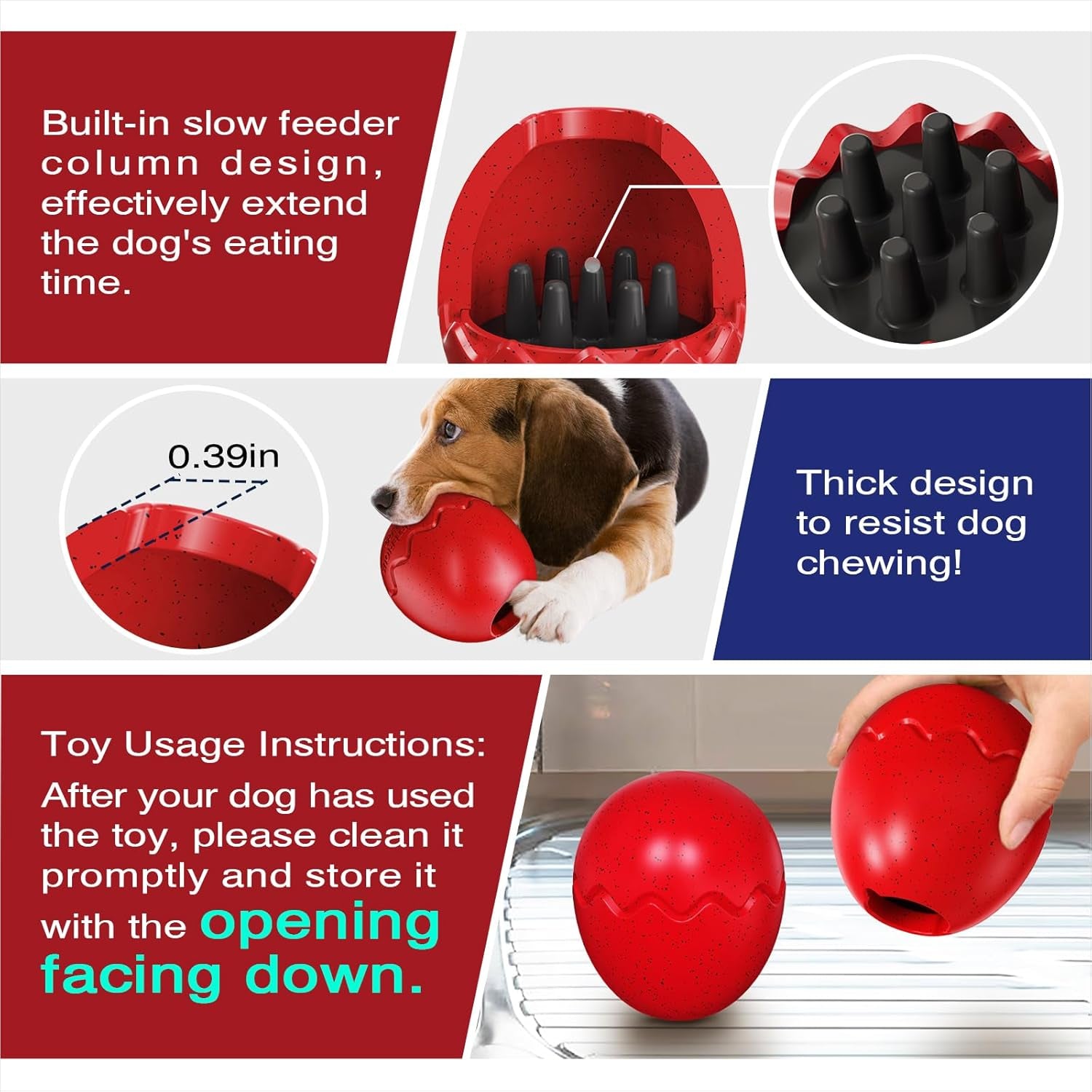 Classic Dog Stuffable Toy for Extra Larger Aggressive Chewers Indestructible Tough Wet Food Cups Treat Slow Dispensing Interactive Puppy Freezable Toys Teeth Toothbrush Chew Medium Dogs XL Breed