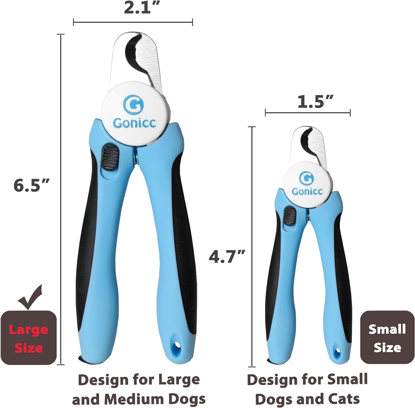 Dog & Cat Pets Nail Clippers and Trimmers - with Safety Guard to Avoid Overcutting, Free Nail File, Razor Sharp Blade - Professional Grooming Tool for Pets